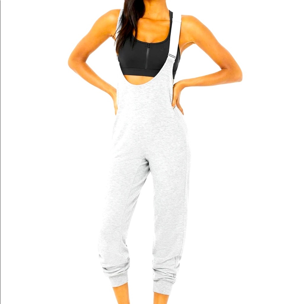 NWT! Alo Layback Jumpsuit in Dove Grey Heather XS